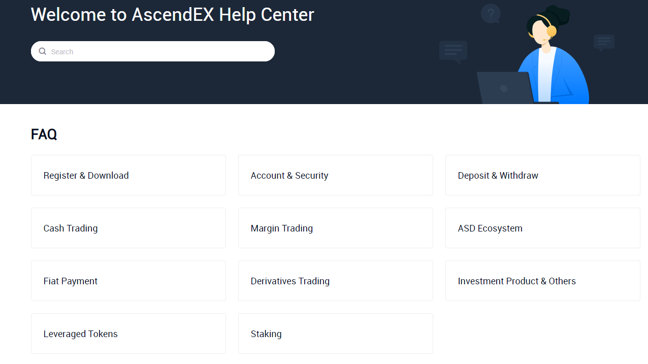 AscendEX サポートへの連絡方法