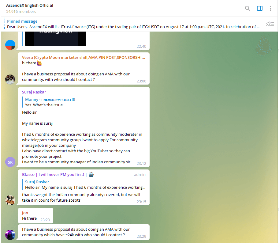 AscendEX サポートへの連絡方法